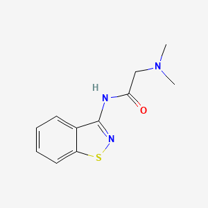 molecular formula C11H13N3OS B14317754 N-1,2-Benzothiazol-3-yl-N~2~,N~2~-dimethylglycinamide CAS No. 109382-08-3