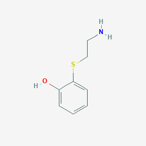 molecular formula C8H11NOS B14317799 Phenol, 2-[(2-aminoethyl)thio]- CAS No. 105608-90-0
