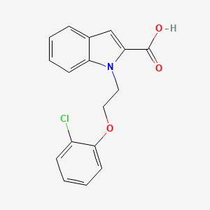 molecular formula C17H14ClNO3 B1431780 1-[2-(2-氯苯氧基)乙基]-1H-吲哚-2-羧酸 CAS No. 1423032-59-0