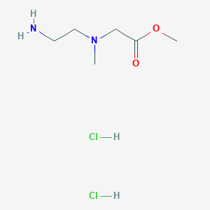 molecular formula C6H16Cl2N2O2 B1431781 Methyl 2-[(2-aminoethyl)(methyl)amino]acetate dihydrochloride CAS No. 1423028-03-8