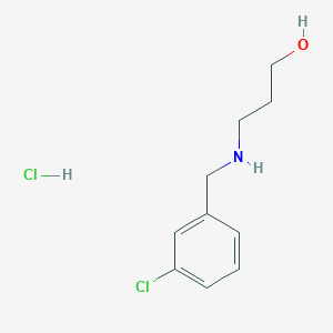 molecular formula C10H15Cl2NO B1431787 3-{[(3-Chlorophenyl)methyl]amino}propan-1-ol hydrochloride CAS No. 1423025-31-3