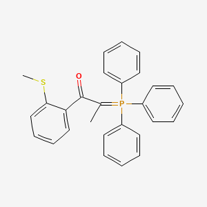 molecular formula C28H25OPS B14317876 1-[2-(Methylsulfanyl)phenyl]-2-(triphenyl-lambda~5~-phosphanylidene)propan-1-one CAS No. 113195-37-2