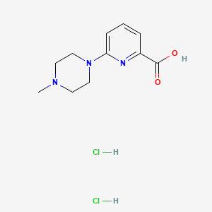 molecular formula C11H17Cl2N3O2 B1431793 6-(4-Methylpiperazin-1-yl)pyridine-2-carboxylic acid dihydrochloride CAS No. 1423035-04-4