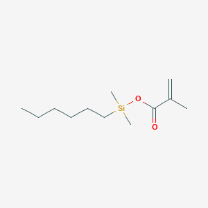 molecular formula C12H24O2Si B14317941 Hexyl(dimethyl)silyl 2-methylprop-2-enoate CAS No. 109206-04-4
