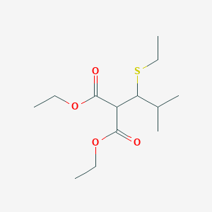 molecular formula C13H24O4S B14317957 Diethyl [1-(ethylsulfanyl)-2-methylpropyl]propanedioate CAS No. 105600-06-4