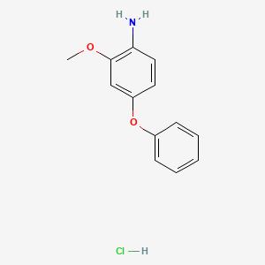 molecular formula C13H14ClNO2 B1431796 2-Methoxy-4-phenoxyaniline hydrochloride CAS No. 857600-99-8