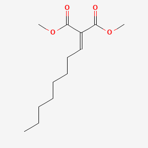 molecular formula C13H22O4 B14317981 Propanedioic acid, octylidene-, dimethyl ester CAS No. 105231-32-1