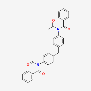molecular formula C31H26N2O4 B14317989 N,N'-[Methylenedi(4,1-phenylene)]bis(N-acetylbenzamide) CAS No. 112304-47-9