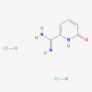 molecular formula C6H9Cl2N3O B1431803 6-Oxo-1,6-dihydropyridine-2-carboximidamide dihydrochloride CAS No. 1427379-50-7