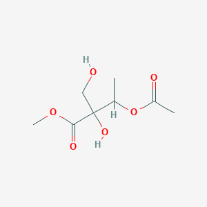 molecular formula C8H14O6 B14318034 Methyl 3-(acetyloxy)-2-hydroxy-2-(hydroxymethyl)butanoate CAS No. 106060-26-8