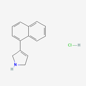 molecular formula C14H14ClN B1431805 3-(萘-1-基)-2,5-二氢-1H-吡咯盐酸盐 CAS No. 476159-84-9