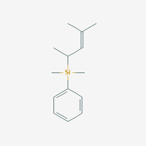 molecular formula C14H22Si B14318064 Dimethyl(4-methylpent-3-en-2-yl)phenylsilane CAS No. 106621-06-1