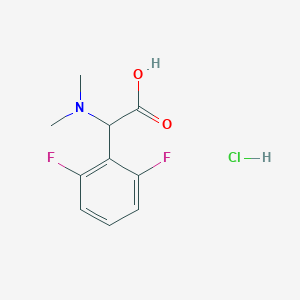 molecular formula C10H12ClF2NO2 B1431809 2-(2,6-Difluorophenyl)-2-(dimethylamino)acetic acid hydrochloride CAS No. 1423024-51-4