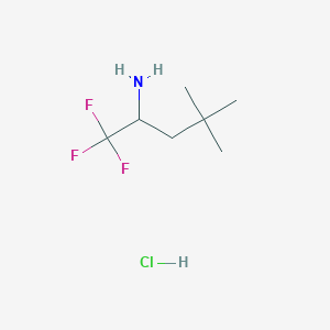 molecular formula C7H15ClF3N B1431814 1,1,1-Trifluoro-4,4-dimethylpentan-2-amine hydrochloride CAS No. 1432681-79-2