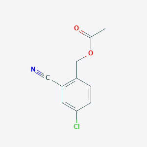 molecular formula C10H8ClNO2 B1431815 (4-Chloro-2-cyanophenyl)methyl acetate CAS No. 1432679-22-5