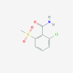 molecular formula C8H8ClNO3S B1431816 2-Chloro-6-methanesulfonylbenzamide CAS No. 1443981-75-6
