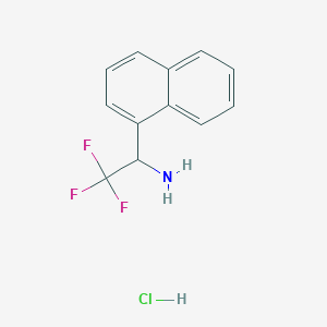 molecular formula C12H11ClF3N B1431817 2,2,2-Trifluoro-1-(naphthalen-1-yl)ethan-1-amine hydrochloride CAS No. 1443979-86-9