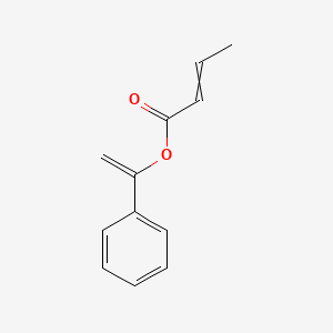 molecular formula C12H12O2 B14318172 1-Phenylethenyl but-2-enoate CAS No. 109538-27-4