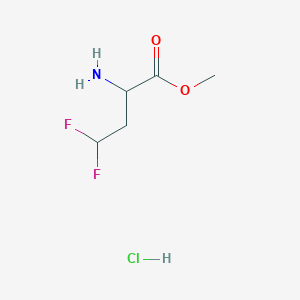 molecular formula C5H10ClF2NO2 B1431820 Methyl 2-amino-4,4-difluorobutanoate hydrochloride CAS No. 1192000-88-6