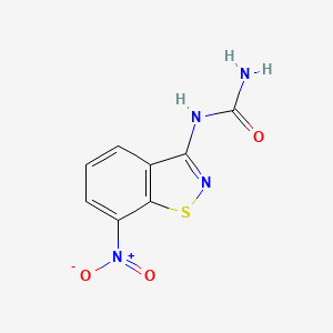 molecular formula C8H6N4O3S B14318201 (7-Nitro-1,2-benzothiazol-3-yl)urea CAS No. 105734-72-3