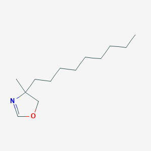 molecular formula C13H25NO B14318206 4-Methyl-4-nonyl-4,5-dihydro-1,3-oxazole CAS No. 113303-85-8