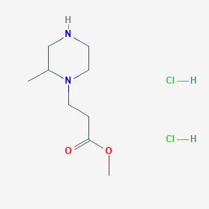 molecular formula C9H19ClN2O2 B1431825 Methyl 3-(2-methylpiperazin-1-yl)propanoate dihydrochloride CAS No. 1432679-92-9