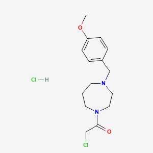 2-Chloro-1-{4-[(4-methoxyphenyl)methyl]-1,4-diazepan-1-yl}ethan-1-one hydrochloride