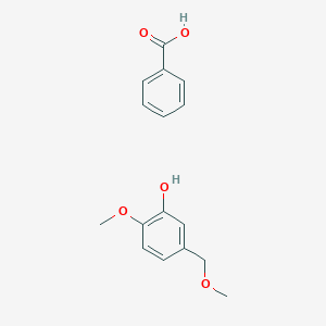 molecular formula C16H18O5 B14318287 Benzoic acid;2-methoxy-5-(methoxymethyl)phenol CAS No. 112777-55-6