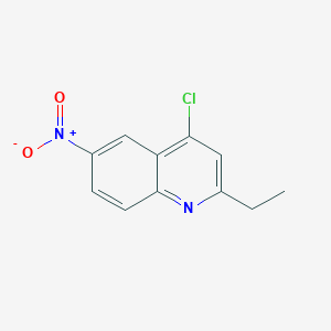 molecular formula C11H9ClN2O2 B1431829 4-Chloro-2-ethyl-6-nitroquinoline CAS No. 1432681-73-6