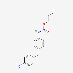 molecular formula C18H22N2O2 B14318339 Butyl {4-[(4-aminophenyl)methyl]phenyl}carbamate CAS No. 106792-81-8