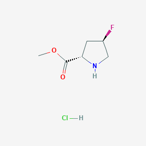 molecular formula C6H11ClFNO2 B1431835 (2S,4R)-Methyl 4-fluoropyrrolidine-2-carboxylate hydrochloride CAS No. 58281-80-4