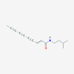 molecular formula C15H17NO B14318352 N-(3-Methylbutyl)dec-2-ene-4,6,8-triynamide CAS No. 113235-91-9