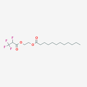 molecular formula C17H28F4O4 B14318357 Dodecanoic acid, 2-(2,3,3,3-tetrafluoro-1-oxopropoxy)ethyl ester CAS No. 113435-70-4