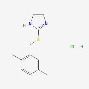 molecular formula C12H17ClN2S B1431838 2-[(2,5-dimethylbenzyl)thio]-4,5-dihydro-1H-imidazole hydrochloride CAS No. 1351596-12-7