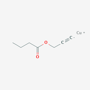 molecular formula C7H9CuO2 B14318384 copper(1+);prop-2-ynyl butanoate CAS No. 112251-59-9