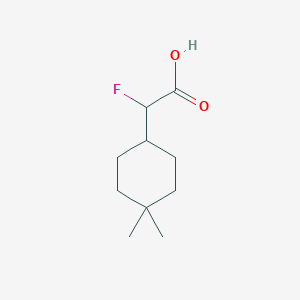 molecular formula C10H17FO2 B1431849 2-(4,4-Dimethylcyclohexyl)-2-fluoroacetic acid CAS No. 1535482-02-0