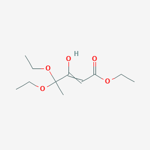 molecular formula C11H20O5 B14318528 Ethyl 4,4-diethoxy-3-hydroxypent-2-enoate CAS No. 112995-22-9