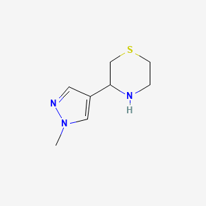 molecular formula C8H13N3S B1431855 3-(1-methyl-1H-pyrazol-4-yl)thiomorpholine CAS No. 1368330-42-0
