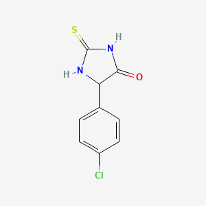 molecular formula C9H7ClN2OS B1431857 4-(4-chlorophenyl)-2-sulfanyl-4,5-dihydro-1H-imidazol-5-one CAS No. 1551779-08-8