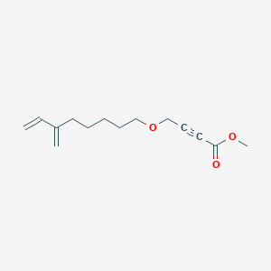 molecular formula C14H20O3 B14318581 Methyl 4-[(6-methylideneoct-7-EN-1-YL)oxy]but-2-ynoate CAS No. 106111-49-3