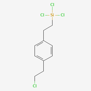 molecular formula C10H12Cl4Si B14318594 Trichloro{2-[4-(2-chloroethyl)phenyl]ethyl}silane CAS No. 106469-76-5