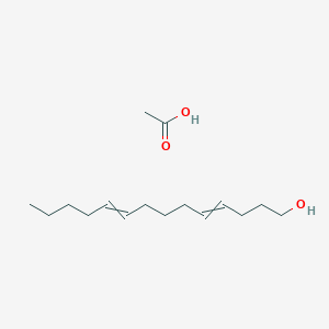 molecular formula C16H30O3 B14318600 Acetic acid;tetradeca-4,9-dien-1-ol CAS No. 109024-22-8