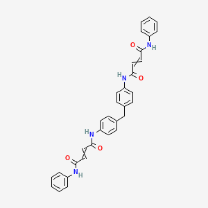 molecular formula C33H28N4O4 B14318656 N~1~,N~1'~-[Methylenedi(4,1-phenylene)]bis(N~4~-phenylbut-2-enediamide) CAS No. 106327-13-3