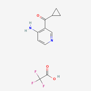 molecular formula C11H11F3N2O3 B1431869 3-Cyclopropanecarbonylpyridin-4-amine, trifluoroacetic acid CAS No. 1803608-77-6