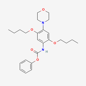 molecular formula C25H34N2O5 B14318717 Phenyl [2,5-dibutoxy-4-(morpholin-4-yl)phenyl]carbamate CAS No. 111541-75-4