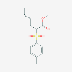 molecular formula C14H18O4S B14318722 Methyl 2-(4-methylbenzene-1-sulfonyl)hex-4-enoate CAS No. 112778-42-4