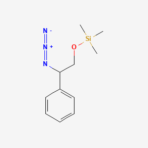 molecular formula C11H17N3OSi B14318732 Silane, (2-azido-2-phenylethoxy)trimethyl- CAS No. 105256-36-8