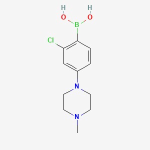 molecular formula C11H16BClN2O2 B1431874 2-Chloro-4-(n-methylpiperazin-1-yl)phenylboronic acid CAS No. 2225174-16-1