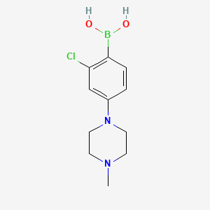molecular formula C11H16BClN2O2 B1431874 (2-Chloro-4-(4-methylpiperazin-1-yl)phenyl)boronic acid CAS No. 2225174-16-1