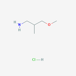 molecular formula C5H14ClNO B1431878 3-Methoxy-2-methylpropan-1-amine hydrochloride CAS No. 1803608-40-3